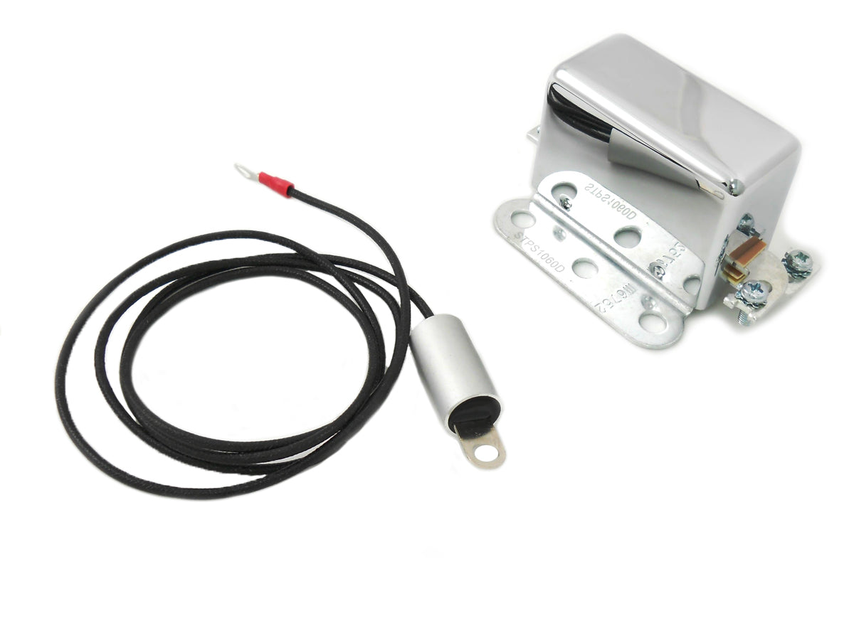 HARLEY Solid State 6 Volt Relay with Chrome Cover fits 1936-1952 W,   1936-1957 G,   1936-1952 EL,   1941-1957 FL,