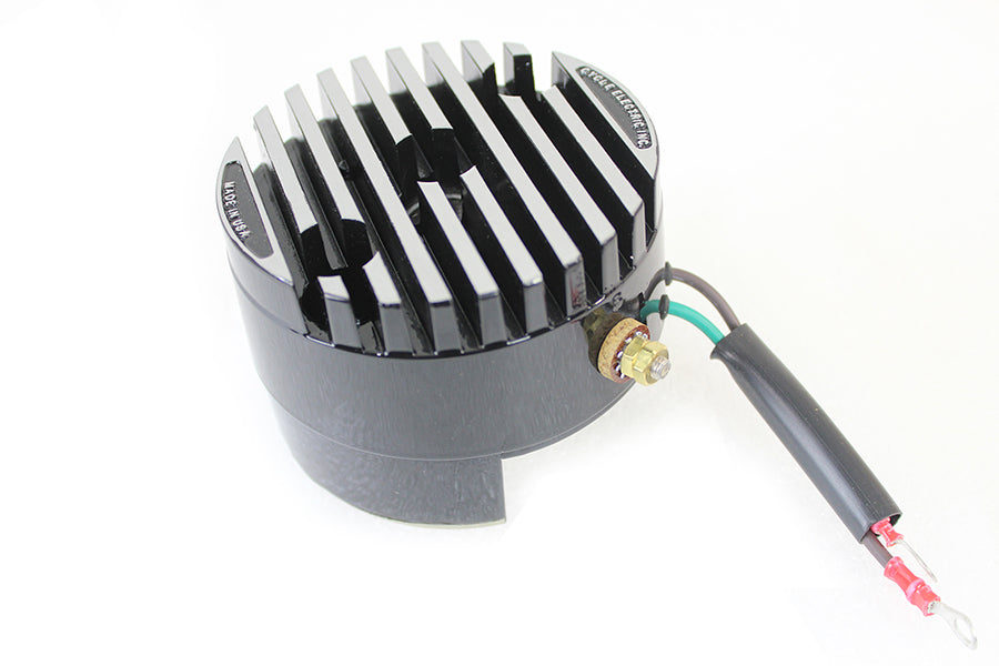 HARLEY Schwarze 12-Volt-Regler-Endabdeckung Passend für 1965-1969 FL, 1965-1984 XL,