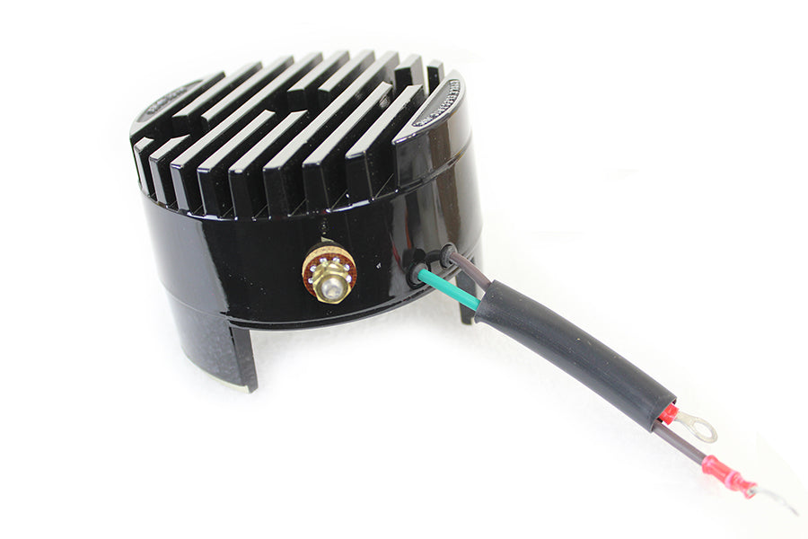 HARLEY Schwarze 12-Volt-Regler-Endabdeckung Passend für 1965-1969 FL, 1965-1984 XL,