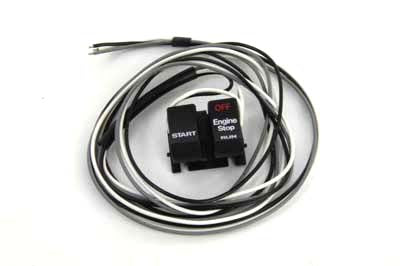 HARLEY Schwarzer Motor-Notausschalter Passend für 1982-1984 FL, 1982-1984 FX, 1982-1994 FXR, 1982-199