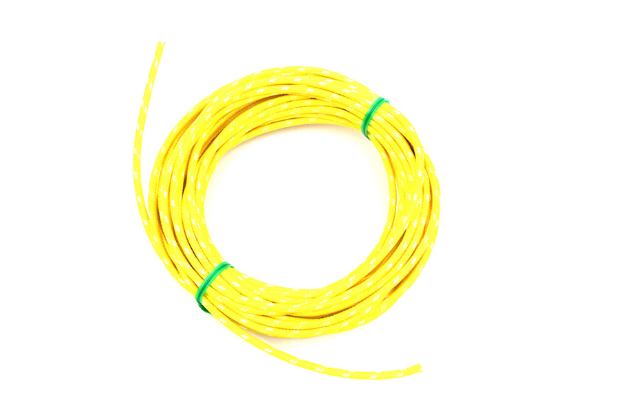 HARLEY Yellow 25' Cloth Covered Wire fits 0-  All,