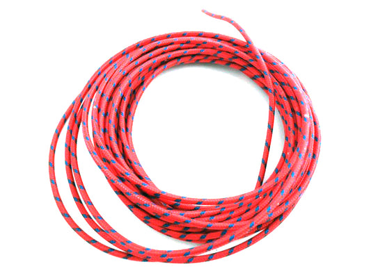 HARLEY Red with Blue Dot 25' Braided Wire fits 0-  Custom, application