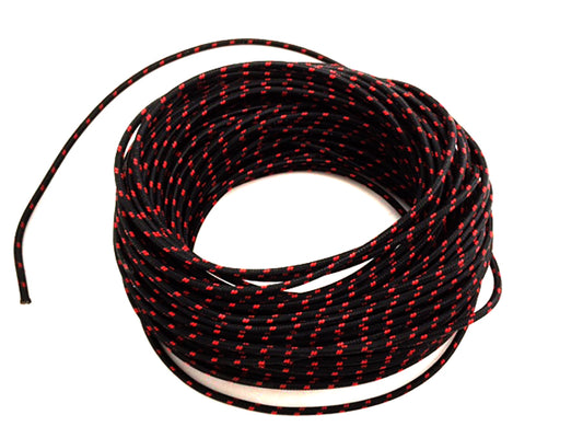 HARLEY Black with Red Dot 25' Braided Wire Fits 0-  Custom, application