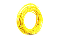 HARLEY Yellow with White Dot 25' Braided Wire fits 0-  Custom,