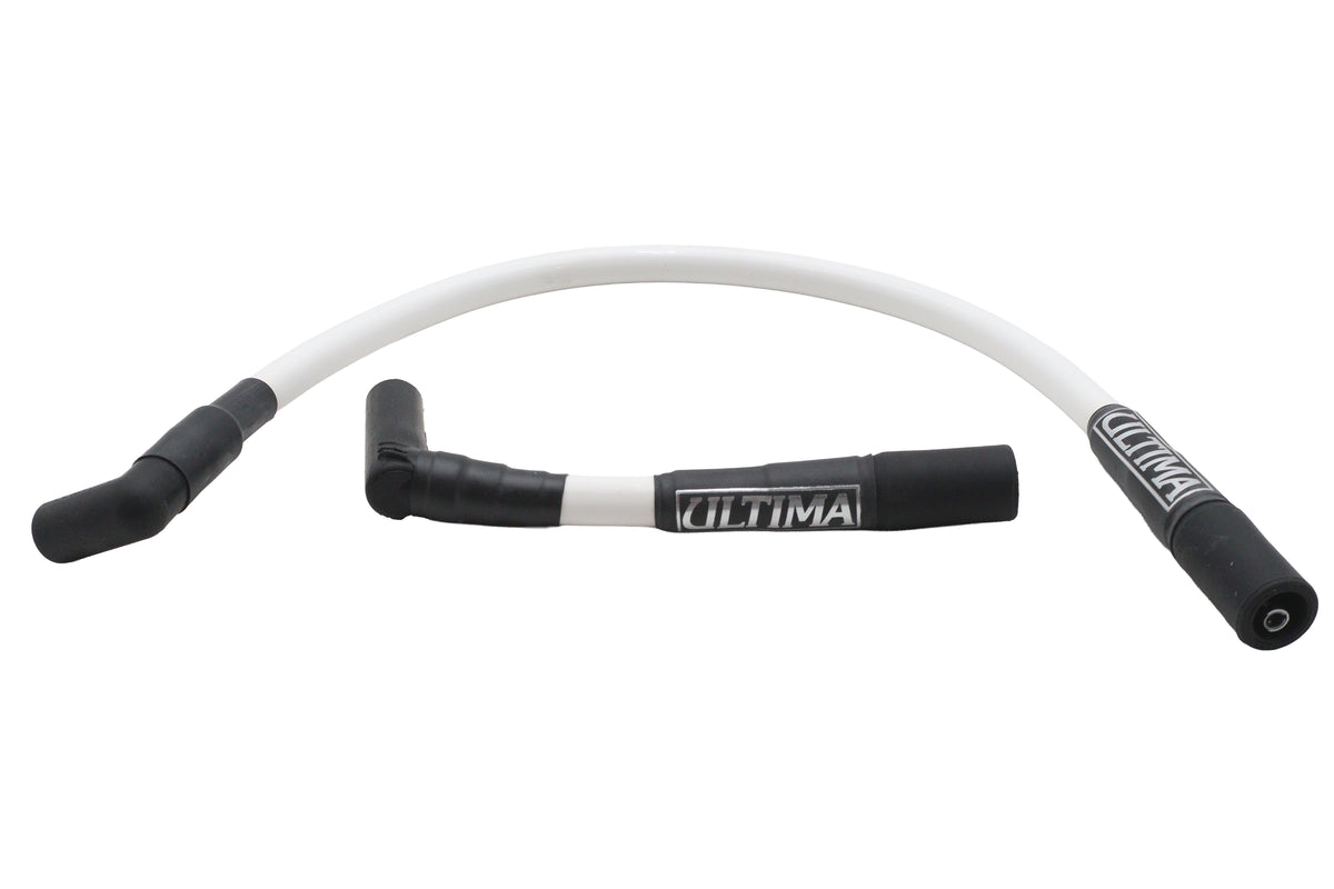 HARLEY Ultima 8mm Hochleistungs-Zündleitungssatz Weiß Passend für 1999-2017 FXST, 1999-2017 FLST,
