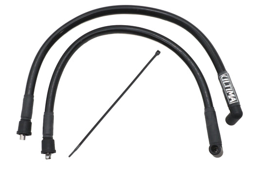 HARLEY Ultima 8mm FLH Spark Plug Wire Set Black Fits FLH 1985-1998,