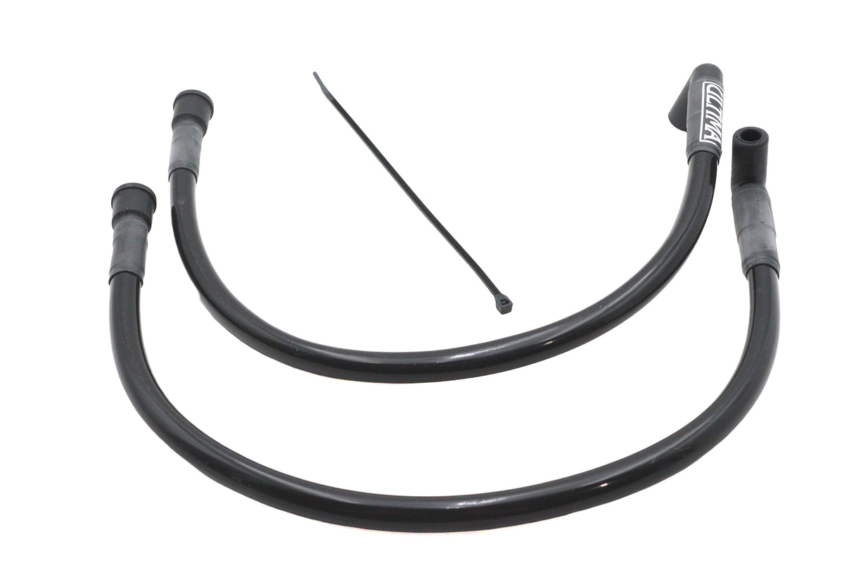 HARLEY Ultima 8mm FLH Zündkerzenkabel-Set Schwarz Passend für 1985-1998 FLH,