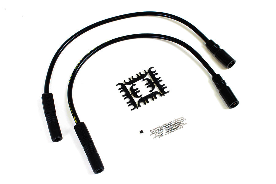 HARLEY Accel 8mm S/S Spiral Core Zündleitungssatz schwarz passend für 2004-2006 XL, 1999-2008 FLT,