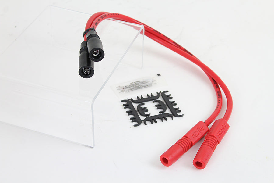 HARLEY Accel 8mm S/S Spiral Core Zündkabelsatz Rot Passend für 2004-2006 XL, 1999-2008 FLT,