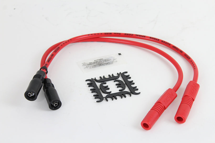 HARLEY Accel 8mm S/S Spiral Core Zündkabelsatz Rot Passend für 2004-2006 XL, 1999-2008 FLT,