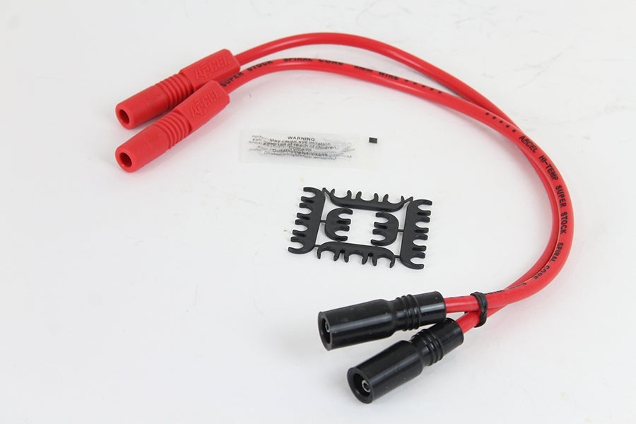 HARLEY Accel 8mm S/S Spiral Core Zündkabelsatz Rot Passend für 2004-2006 XL, 1999-2008 FLT,