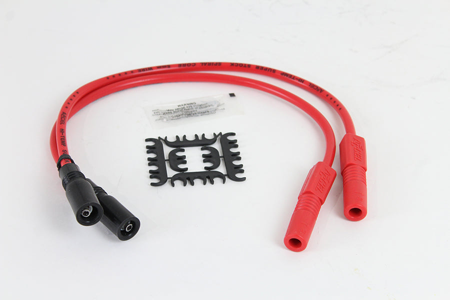 HARLEY Accel 8mm S/S Spiral Core Zündkabelsatz Rot Passend für 2004-2006 XL, 1999-2008 FLT,