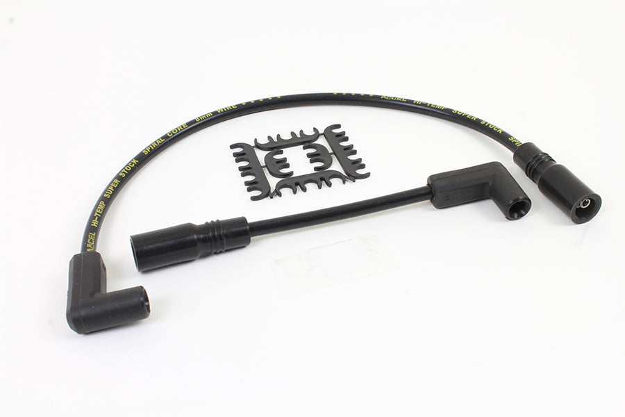 HARLEY Accel 8mm S/S Spiral Core Zündleitungssatz schwarz passend für 1999–2017 FXD,