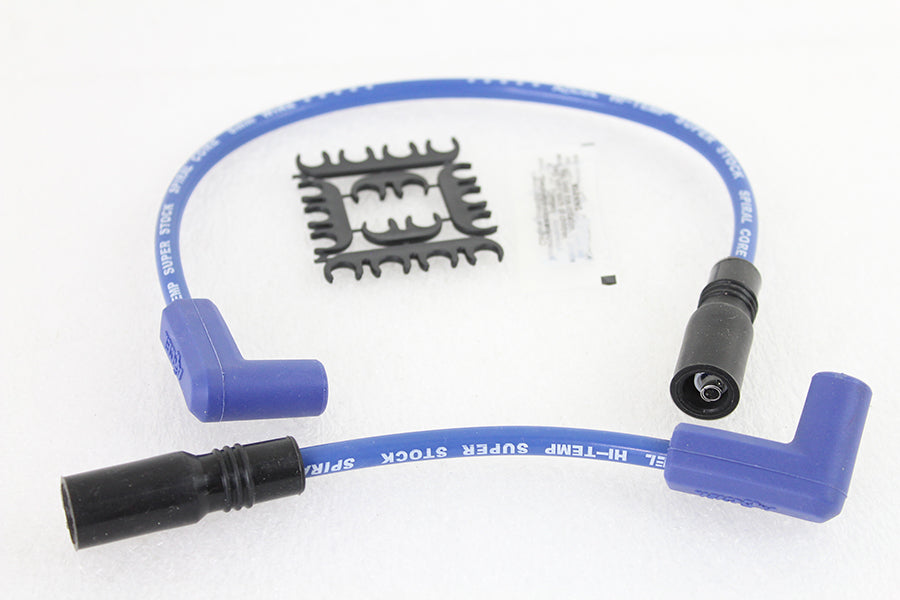 HARLEY Accel 8 mm S/S Spiral Core Zündkabelsatz Blau passend für 1999–2017 FXD,
