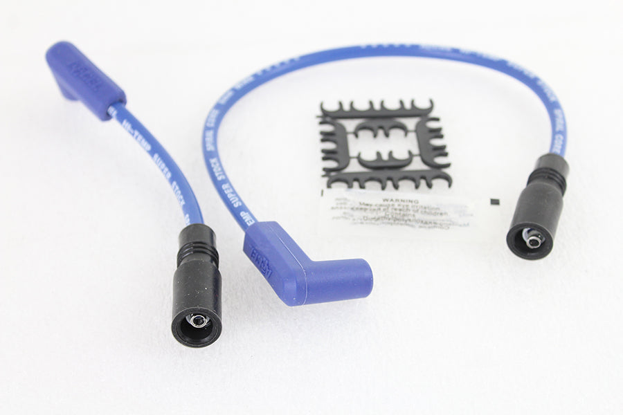 HARLEY Accel 8 mm S/S Spiral Core Zündkabelsatz Blau passend für 1999–2017 FXD,