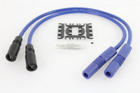 HARLEY Accel 8mm S/S Spiral Core Zündleitungssatz Blau passend für 1999-2008 FLT, 2004-2006 XL,
