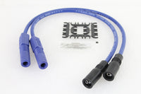 HARLEY Accel 8mm S/S Spiral Core Zündleitungssatz Blau passend für 1999-2008 FLT, 2004-2006 XL,