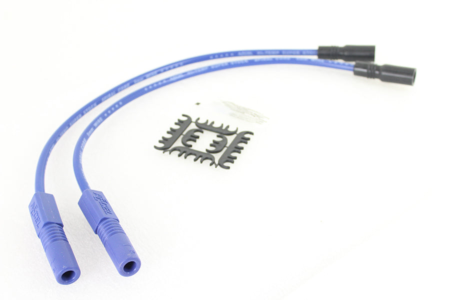HARLEY Accel 8mm S/S Spiral Core Zündleitungssatz Blau passend für 1999-2008 FLT, 2004-2006 XL,