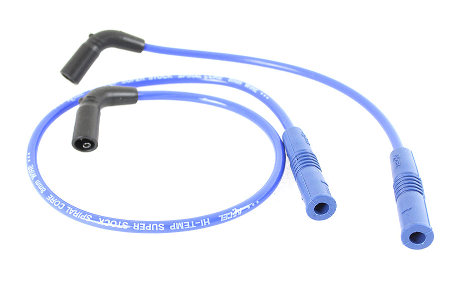 HARLEY Accel 8mm Edelstahl Spiralzündkabelsatz Blau Passend für 2009–2016 FLT,