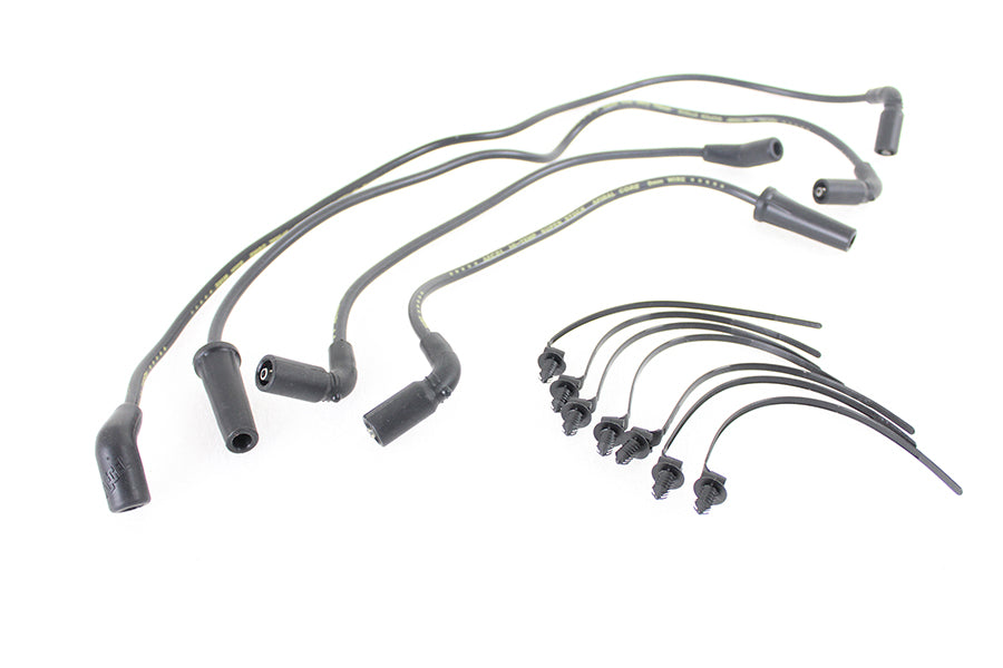 HARLEY Accel 8mm S/S Spiral Core Zündleitungssatz schwarz passend für 2017-UP FLT,