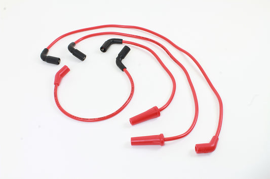 HARLEY Accel 8mm S/S Spiral Core Zündleitungssatz Rot Passend für 2017-UP FLT,