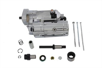 HARLEY Chrom-Starter-Kit 2.4kW mit Welle passend für 1989-2006 FXST, 1989-2006 FLST, 1989-2006 FLT,