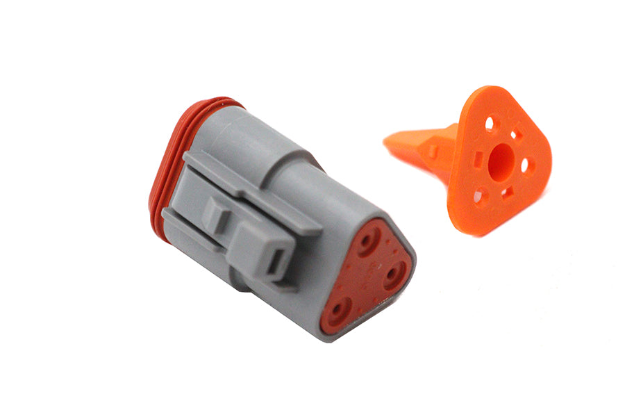 HARLEY Deutsch Versiegelter 3-Draht-Stecker-Komponente Passt 0-  Alle, Modelle 0-  Alle, Modelle
