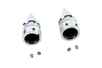 HARLEY Vorderachs-Abdeckungsset Pike Style verchromt, passend für FLSTS 2001–2011, FXSTS 2001–2011,