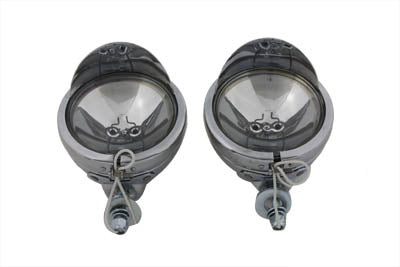 HARLEY 4-1/2 Zoll Spotlampen-Set mit Visier Passend für 1964-1984 FL, 1979-UP FLT, 1986-UP FLST,