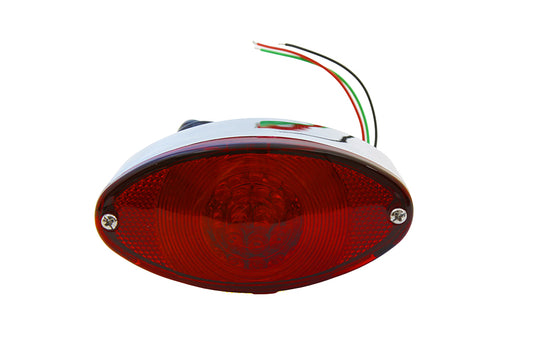 HARLEY Chrome Tail Lamp Cateye Style Fits 0-  Custom, application