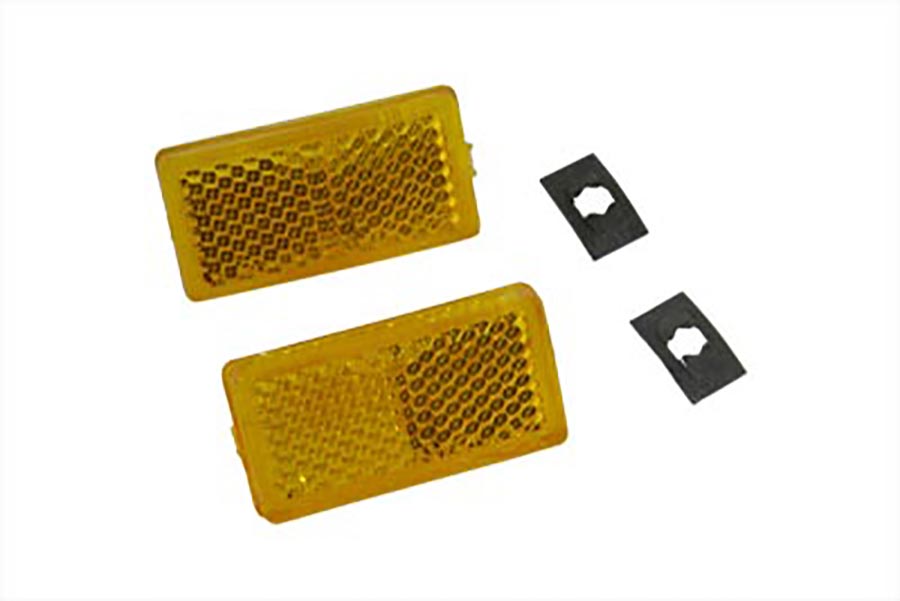 HARLEY Amber Reflektor Set passend für 1969-1971 FL,
