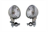 HARLEY Replica Chrome Guide Spotlamp Set 6 Volt fits 1938-1940 EL,   1941-1957 FL,