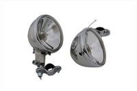 HARLEY Replica Chrome Guide Spotlamp Set 6 Volt fits 1938-1940 EL,   1941-1957 FL,