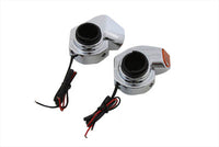 HARLEY Chrom Frontblinker Leuchtensatz passend für 0- Custom, Anwendung für 35, 39 und 41mm für