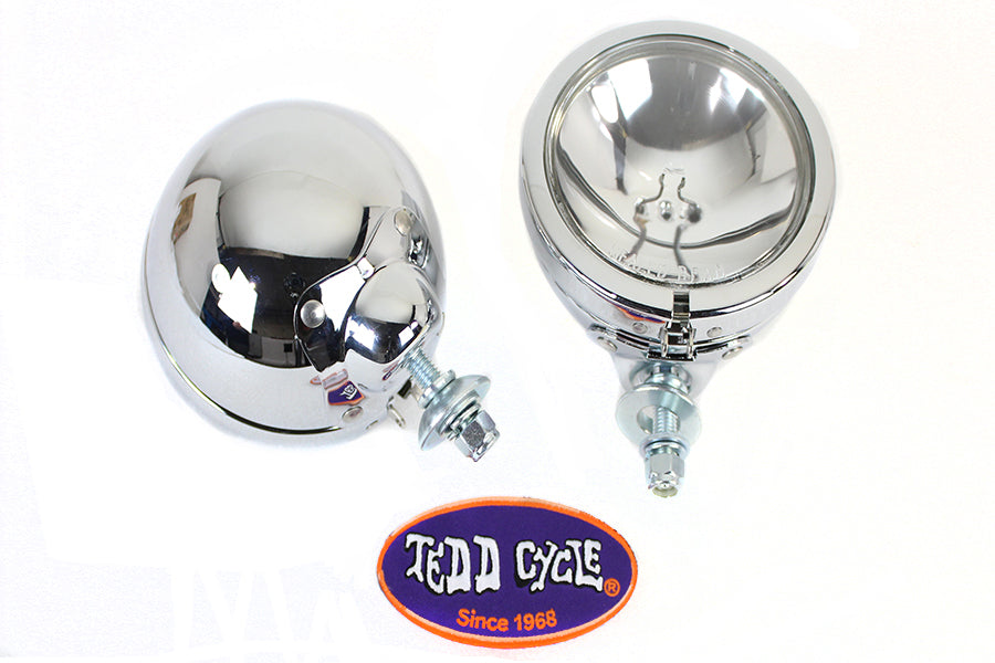 HARLEY Chrome Zusatzscheinwerfer-Set Passend für 1964-1984 FL, 1979-UP FLT, 1986-UP FLST,