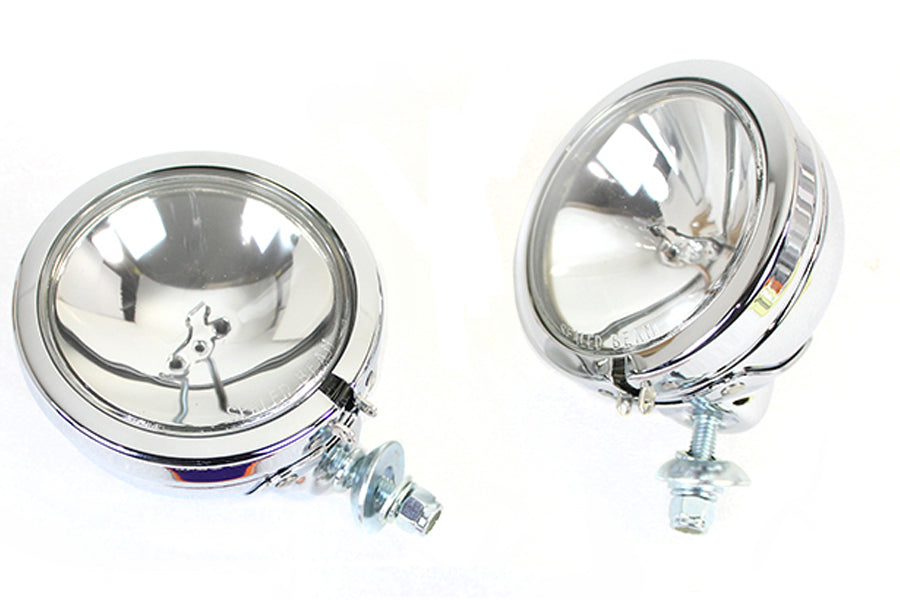 HARLEY Chrome Zusatzscheinwerfer-Set Passend für 1964-1984 FL, 1979-UP FLT, 1986-UP FLST,