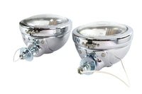 HARLEY Replika Chrom Hilfs-Scheinwerfer Set 12 Volt Passt 1964-1984 FL, 1979-UP FLT, 1986-UP FLST,