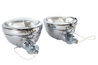 HARLEY Replika Chrom Hilfs-Scheinwerfer Set 12 Volt Passt 1964-1984 FL, 1979-UP FLT, 1986-UP FLST,