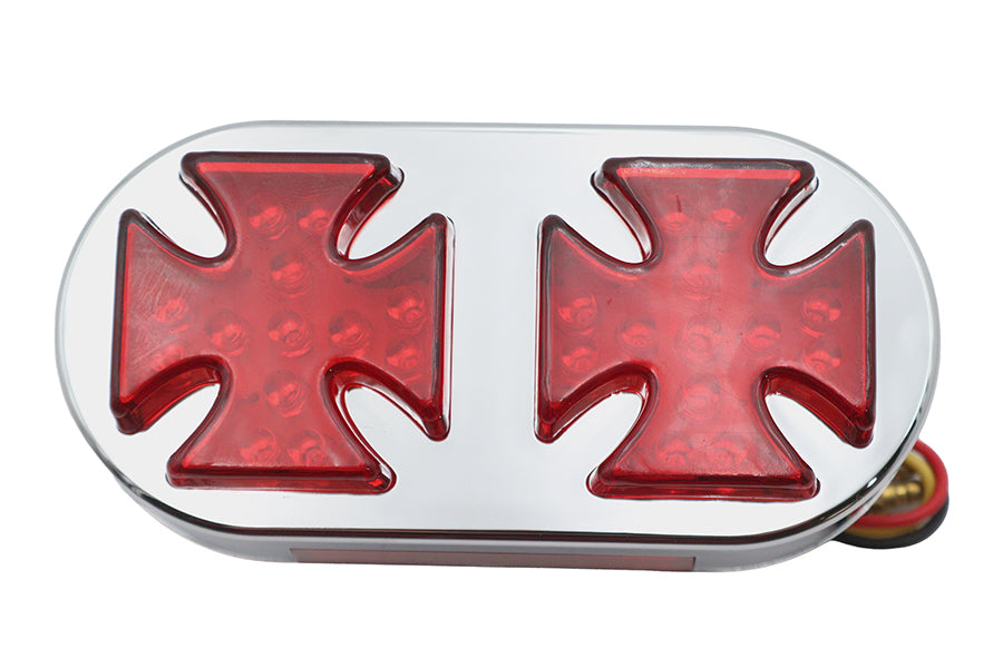 HARLEY Chrome Maltese Schlussleuchte passend für 1984-1994 FXST, 1980-1986 FX, 1980-1986 FX,