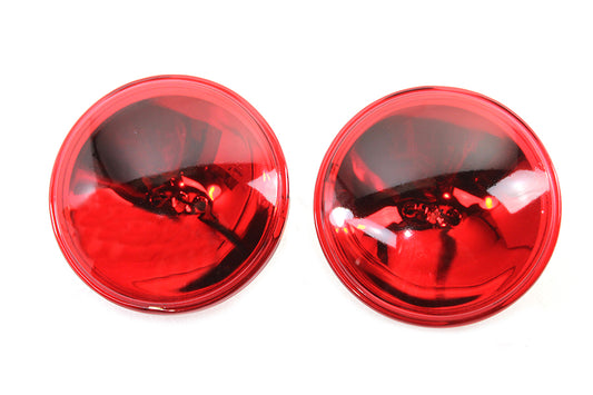 HARLEY Red 4-1/2 inch 12 Volt Sealed Beam Spotlamp Set fits 0-  All, 4-1/2 spotlamp" 0-  All, 4-1/2 spotlamp"