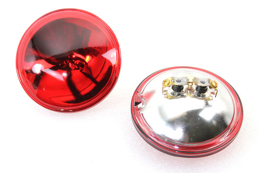 HARLEY Red 4-1/2 inch 12 Volt Sealed Beam Spotlamp Set fits 0-  All, 4-1/2 spotlamp" 0-  All, 4-1/2 spotlamp"