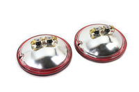 HARLEY Red 4-1/2 inch 12 Volt Sealed Beam Spotlamp Set fits 0-  All, 4-1/2 spotlamp" 0-  All, 4-1/2 spotlamp"