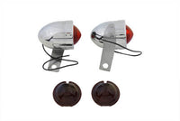 HARLEY Chrome Bullet Markierungsleuchten-Set mit roter Linse, passend für 0- Custom, Anwendung