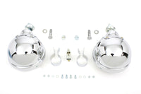 HARLEY 12 Volt 4 1/2 inch Chrome Spotlamp Kit fits 0-  Custom, application for 1-1/4 bar"