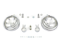 HARLEY 12 Volt 4 1/2 inch Chrome Spotlamp Kit fits 0-  Custom, application for 1-1/4 bar"