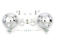 HARLEY 12 Volt 4 1/2 inch Chrome Spotlamp Kit fits 0-  Custom, application for 1-1/4 bar"