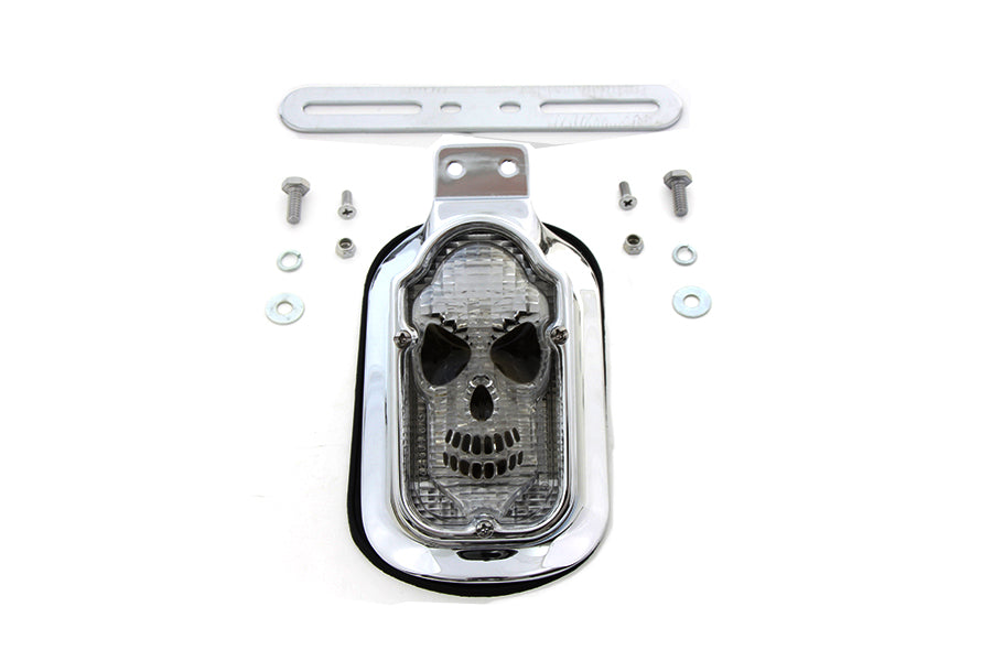 HARLEY Skull Face Tombstone Tail Lamp Clear Lens fits 0-  Custom, application