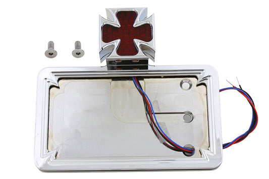 HARLEY Rücklicht und Kennzeichenhalter im Malteserkreuz-Design, passend für 0- Ersatz, Anwendung