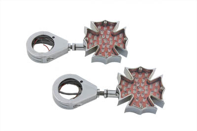 HARLEY Fireman Cross Turn Signal Set 39mm Clamp Kit Fits 0-  Custom, application 0-  Custom, applica