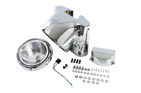 HARLEY Chrome Headlamp Cowl Kit fits 1986-2017 FLST,